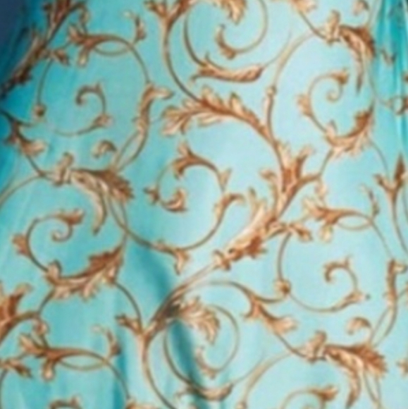 Boho Floral Vines Maxi Dress w/waist tie/wrap - Picture 9 of 9